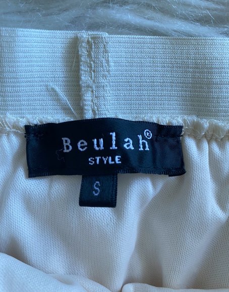 Beulahstyle CD6004-S Midi Pencil Skirt Ivory Size Small - Picture 3 of 6